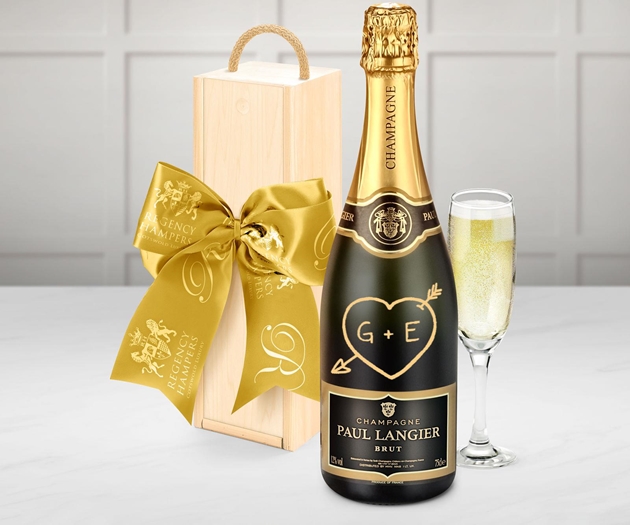 Valentine's Day Paul Langier Champagne Gift Box With Engraved Personalised Bottle